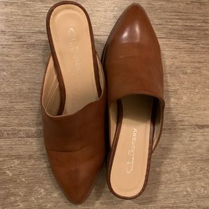 Brown mules- only worn twice.